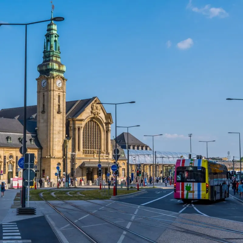 street view of Luxembourg central train station