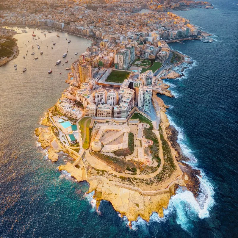 aerial view of malta