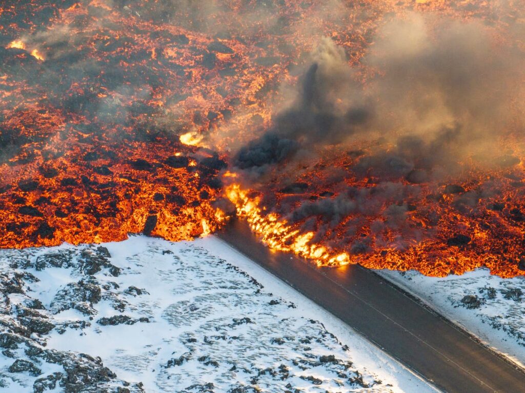 Iceland volcano erupts spewing lava near Grindavik as Blue Lagoon closed again