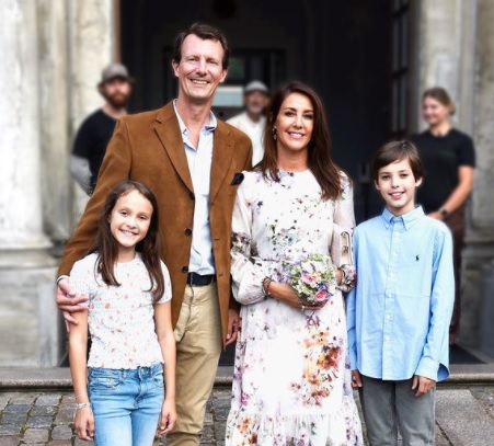 Prince Joachim and Princess Marie with their children on a theatre trip