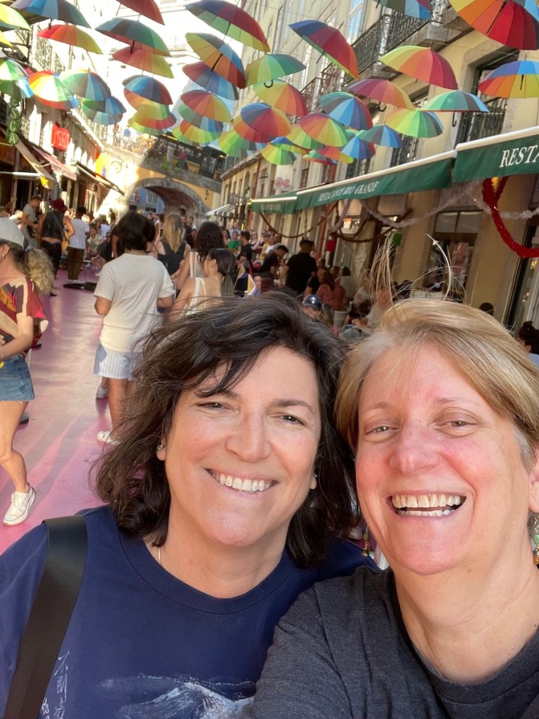 Sue and Diana on Pink Street