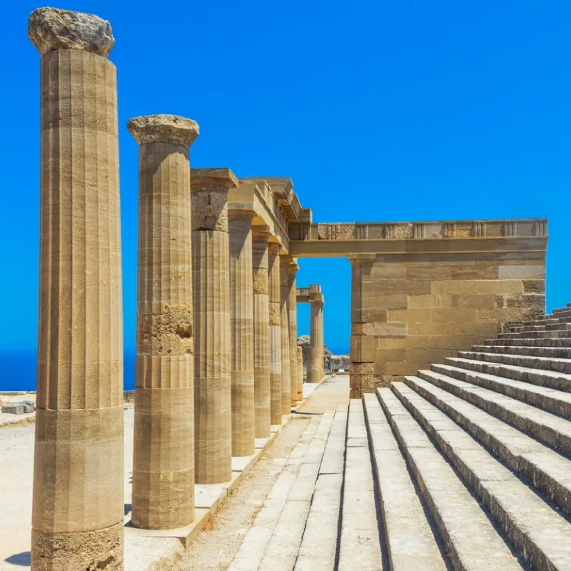 Acropolis Of Lindos, Island Of Rhodes, Greece