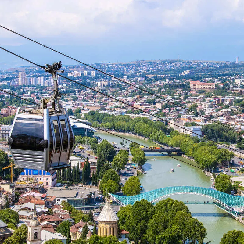 Cable Car In Tbilisi, Georgia, Eurasia, Eastern Europe