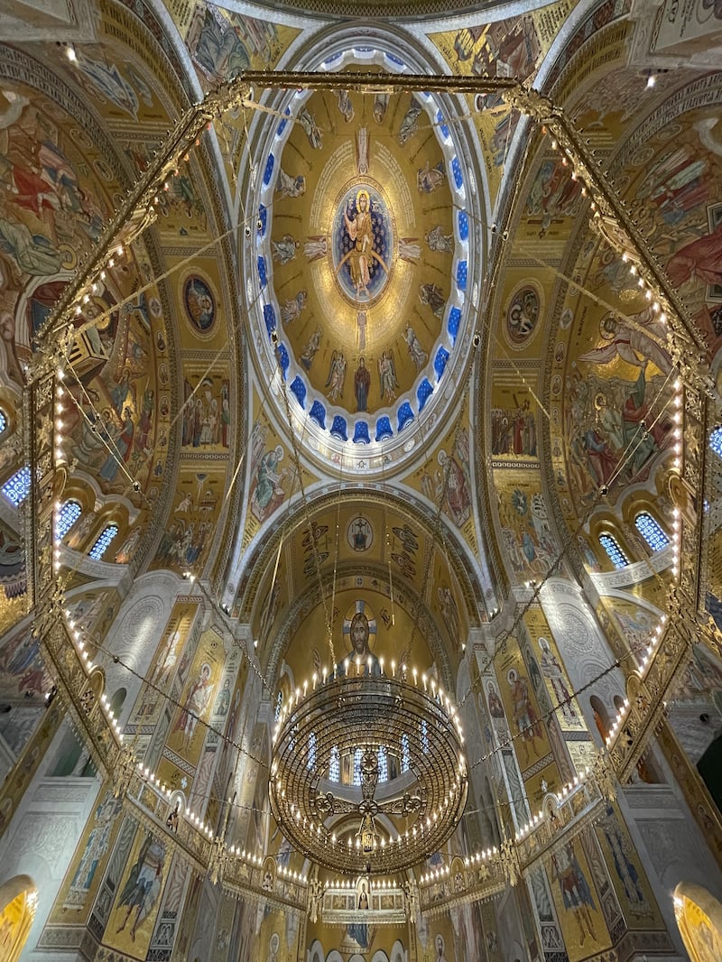 The interior of Saint Sava cathedral (Sarah Marshall/PA)