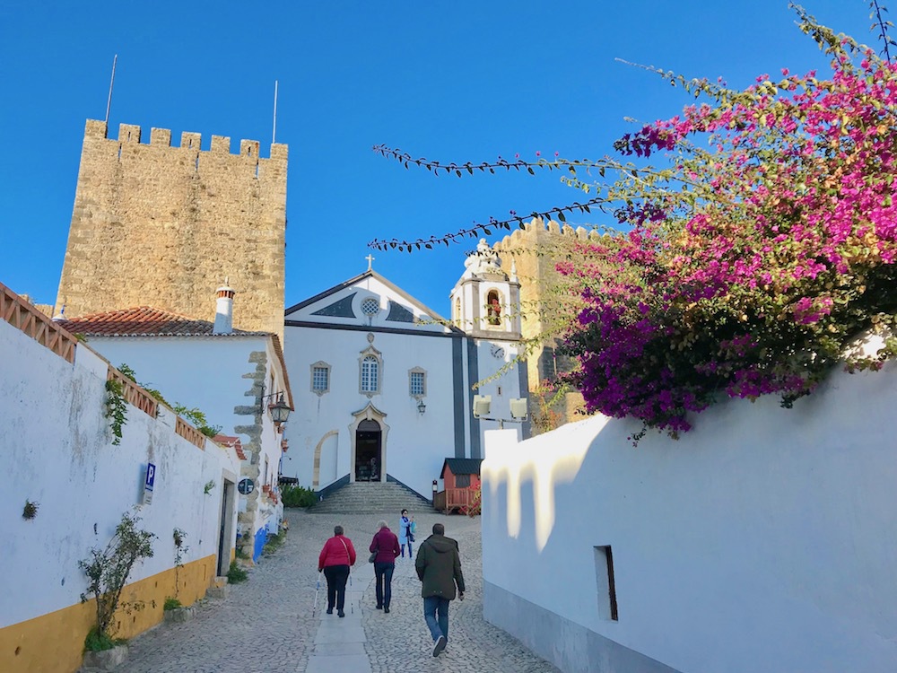 Exploring the streets of Obidos, Portugal.