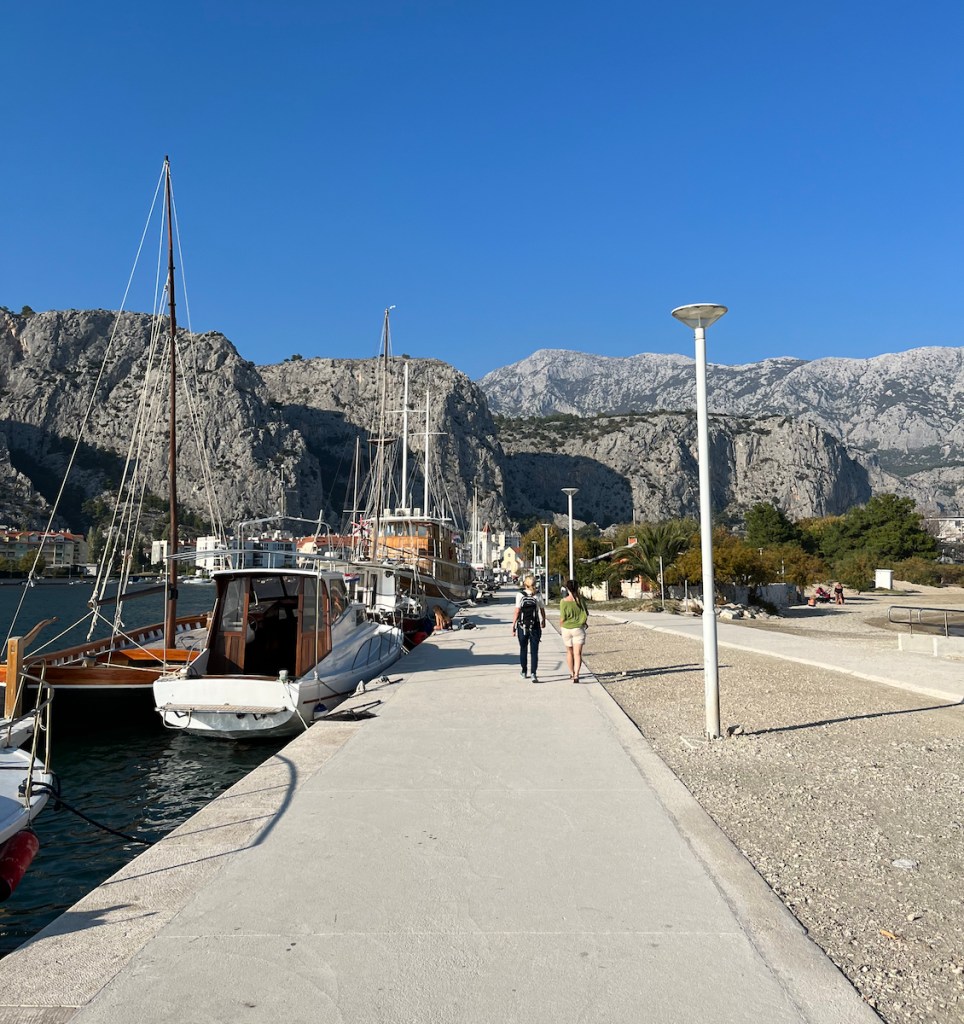 The harbor of Omis, Croatia