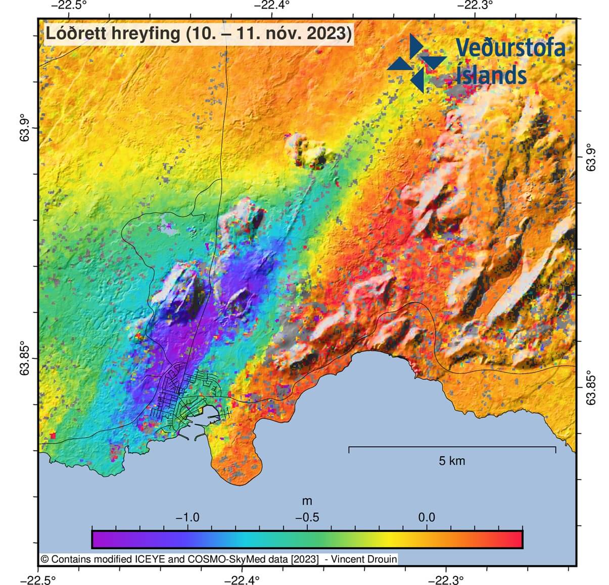 volcano-earthquake-swarm-reykjanes-grindavik-satellite-insar-data-ground-motion