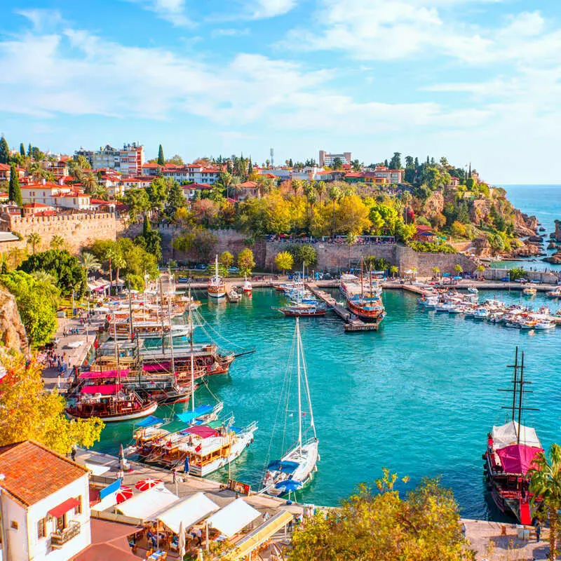 View Of Kaleici, Old Town Antalya In Turkiye, Mediterranean Coast, Eastern Europe, Western Asia