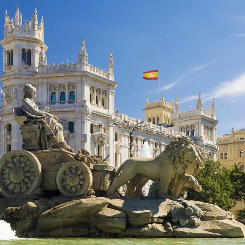 Cibeles Fountain - a fountain in the square of the same name in Madrid