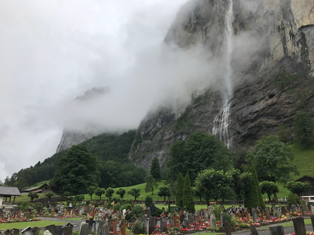 Staubbach Falls in Lauterbrunnen.