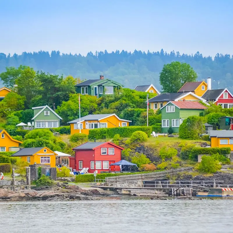 Houses In Norway, Scandinavia, Unspecified Location, Northern Europe