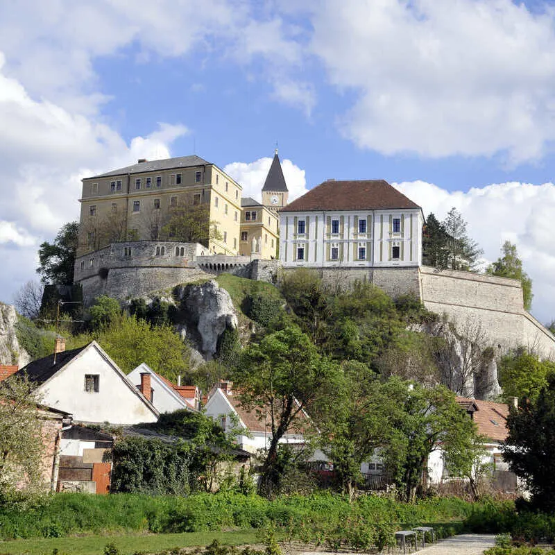 Northerly Side Of Veszprem Castle In The Lake Balaton Region Of Hungary, Eastern Europe