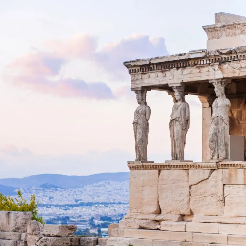 Athens Greece - Statues on Acropolis