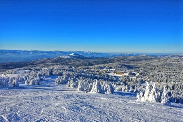 Image: Brown and White snow mountain in Kopaonik, Serbia. 