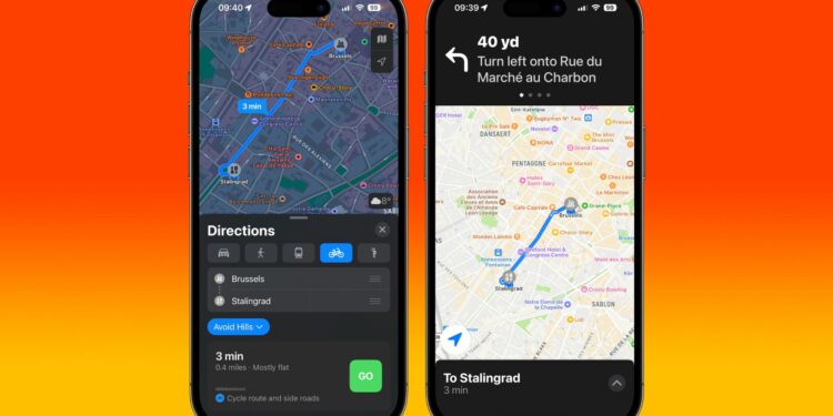 Apple Maps Cycling Directions Expand to Austria, Belgium, and Sweden