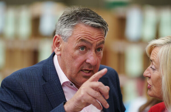 Fianna Fáil candidate Billy Kelleher at the count centre as counting continues at Nemo Rangers GAA club in Cork, Ireland, in the European elections. Picture: Brian Lawless/PA Wire