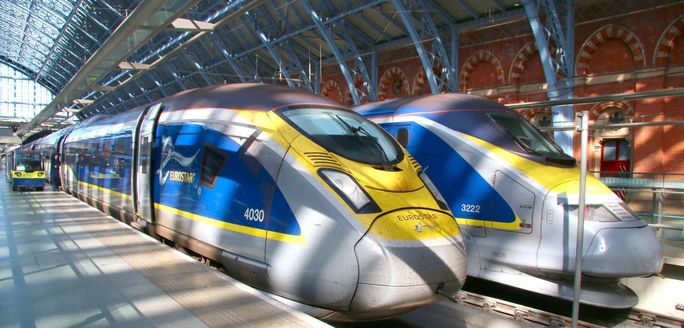 Eurostar, St. Pancras, London, Paris, Europe, rail