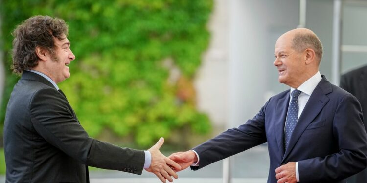 Argentina’s Milei meets German officials in controversial lap around Europe