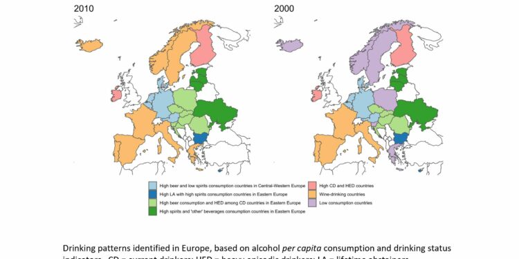 European countries differ in their drinking styles, study finds