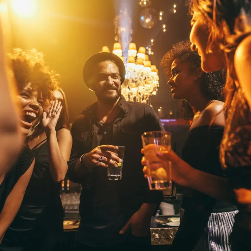 Group Of Friends At A Nightclub, Unspecified Location