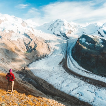 Glacier watching on the Monte Rosa trail