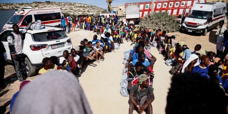 7,000 people arrive on Italian island of 6,000 as migrant crisis overwhelms Lampedusa