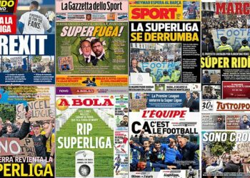Europe’s newsapapers react with JOY at Big Six English clubs withdrawing
