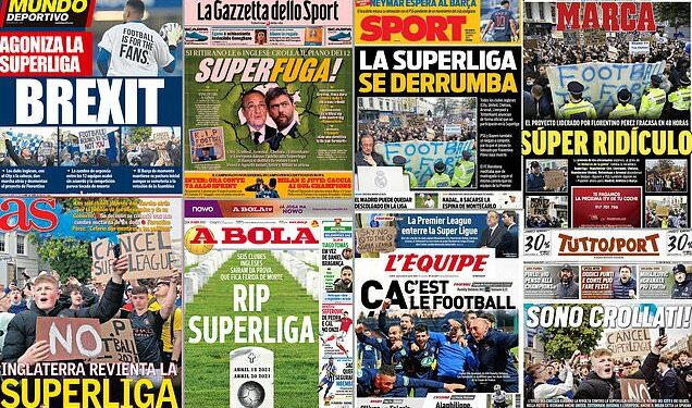 Europe's newsapapers react with JOY at Big Six English clubs withdrawing