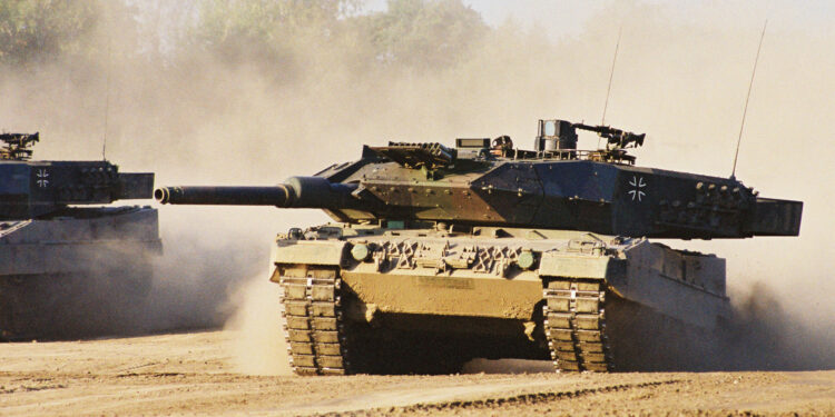 A Leopard 2 A5 tank