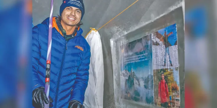 Switzerland honours Neeraj with plaque at Ice Palace