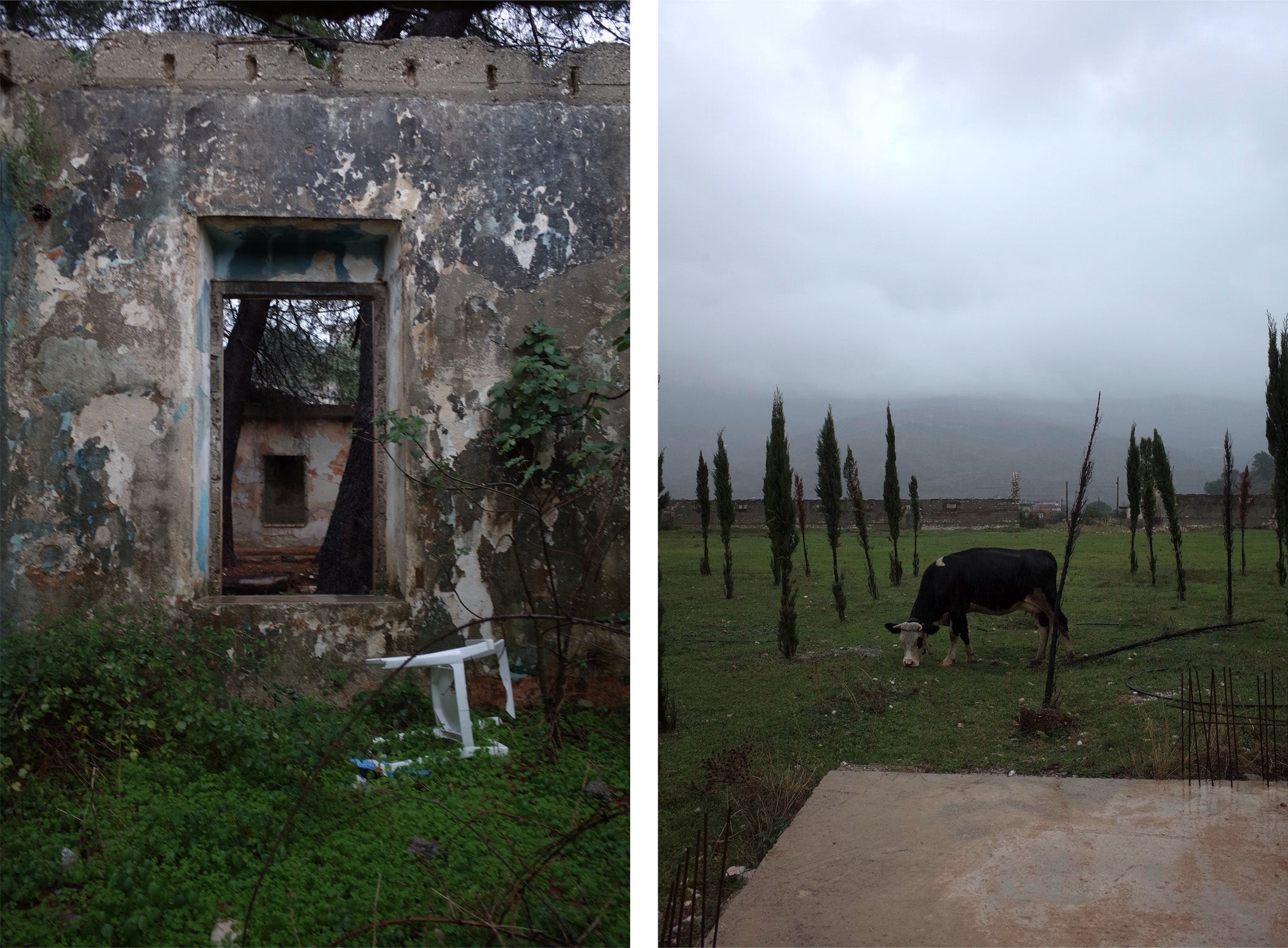 Tepelena camp: two plaques have been put up and a grove of cypress trees was planted in memory of the children who died there, but the site has fallen into disrepair