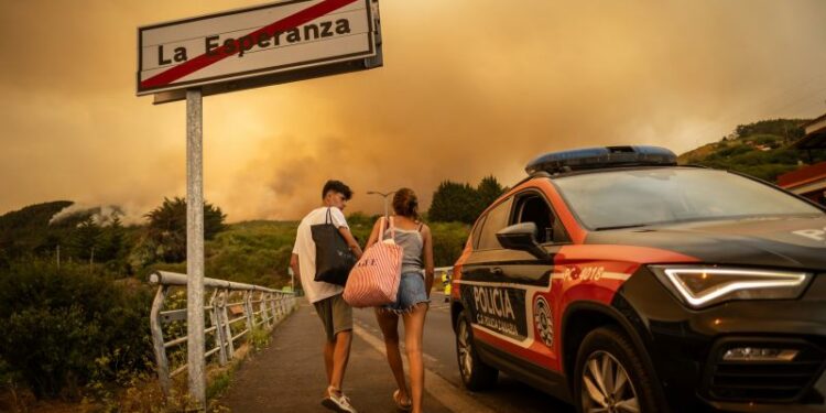 Thousands evacuated as wildfires tear through Spanish island of Tenerife