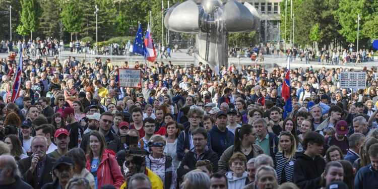 Thousands rally in Slovakia to protest overhaul of public broadcaster