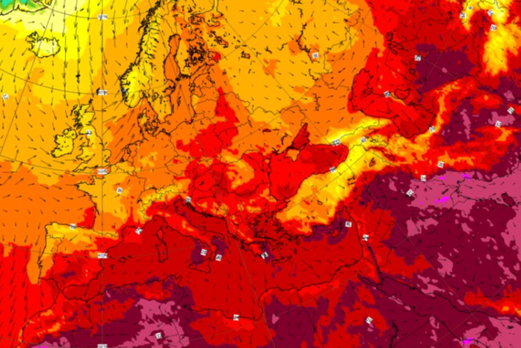 When will the heatwave in Europe and Greece end?