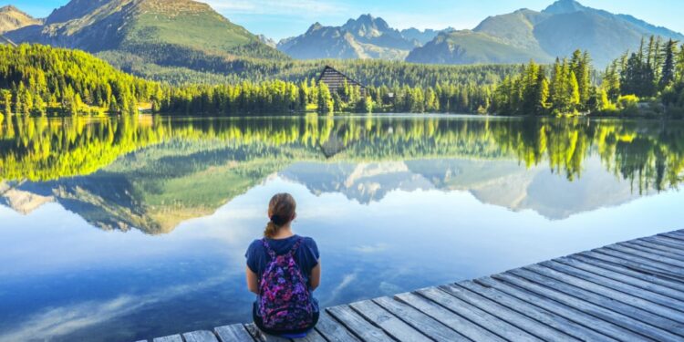 Woman in Tatra Mountains Slovakia