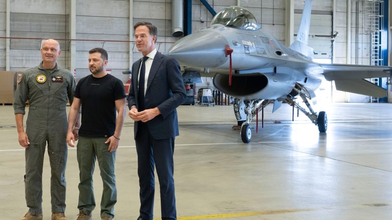 Zelensky hails ‘historic’ supply of F-16s as Ukraine seeks to counter Russian air supremacy