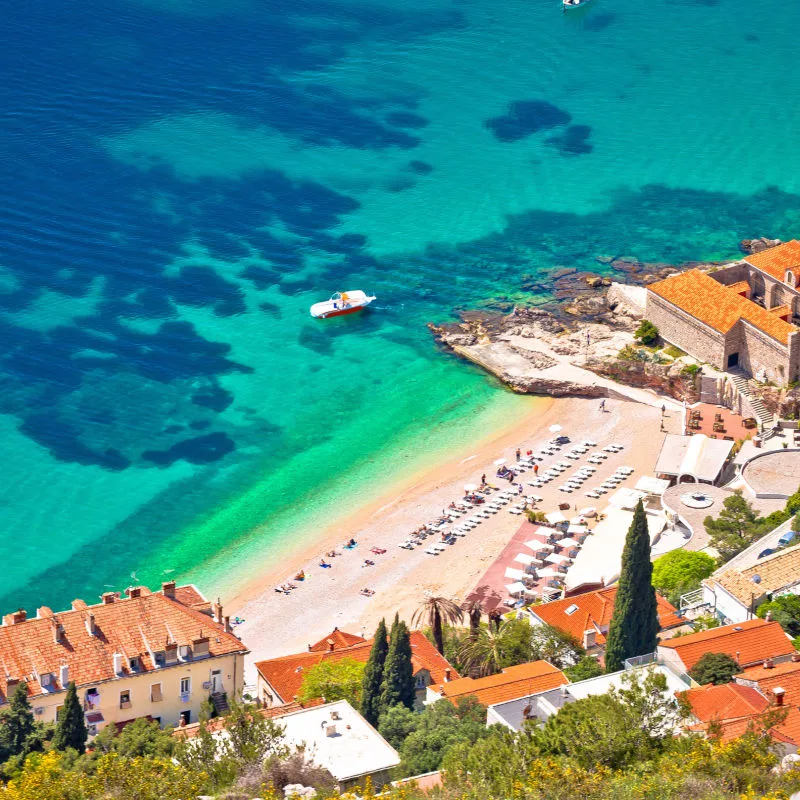 Banje Beach in Dubrovnik, Croatia