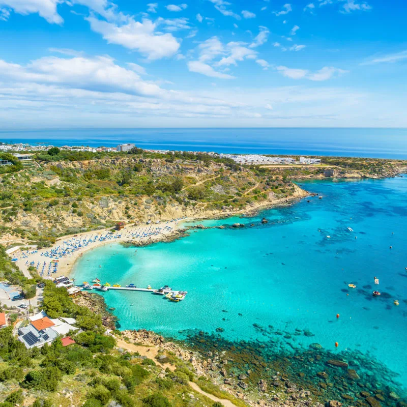 Konnos beach in Protaras, Cyprus