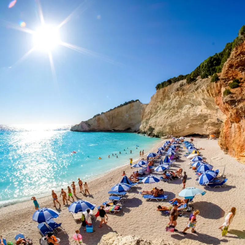 Porto Katsiki Beach in Lefkada Island, Greece