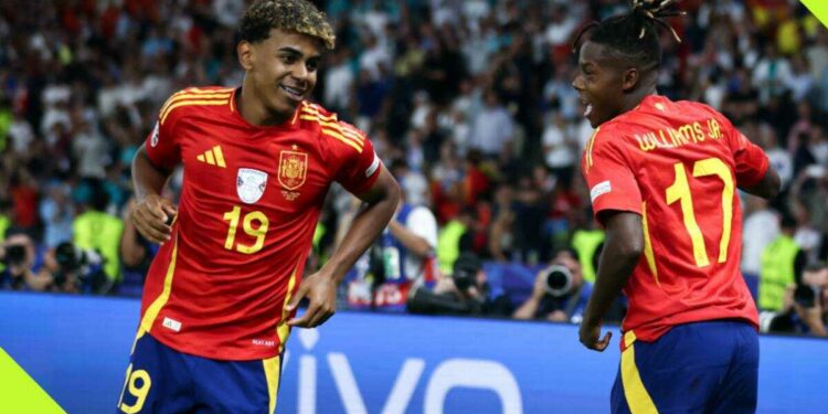 Nico Williams, Lamine Yamal Lead Locker Room Celebration After Spain Win Euro 2024