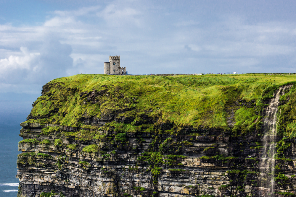 A castle on the Cliffs of Moher.