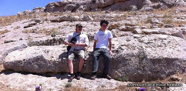 Hugh & Kevin Fisch at 18ft Monolith on west slope of Karahan Tepe