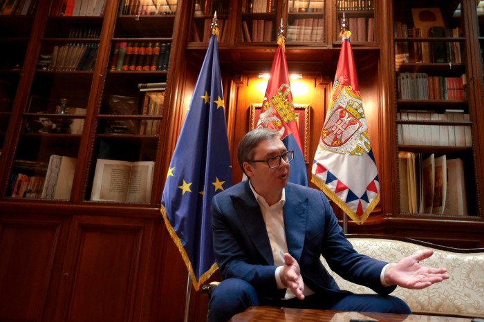 Vučić in Belgrade last month