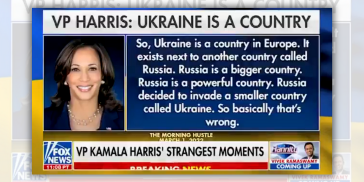 Harris Once Said, 'Ukraine Is a Country in Europe. It Exists Next to Another Country Called Russia'?