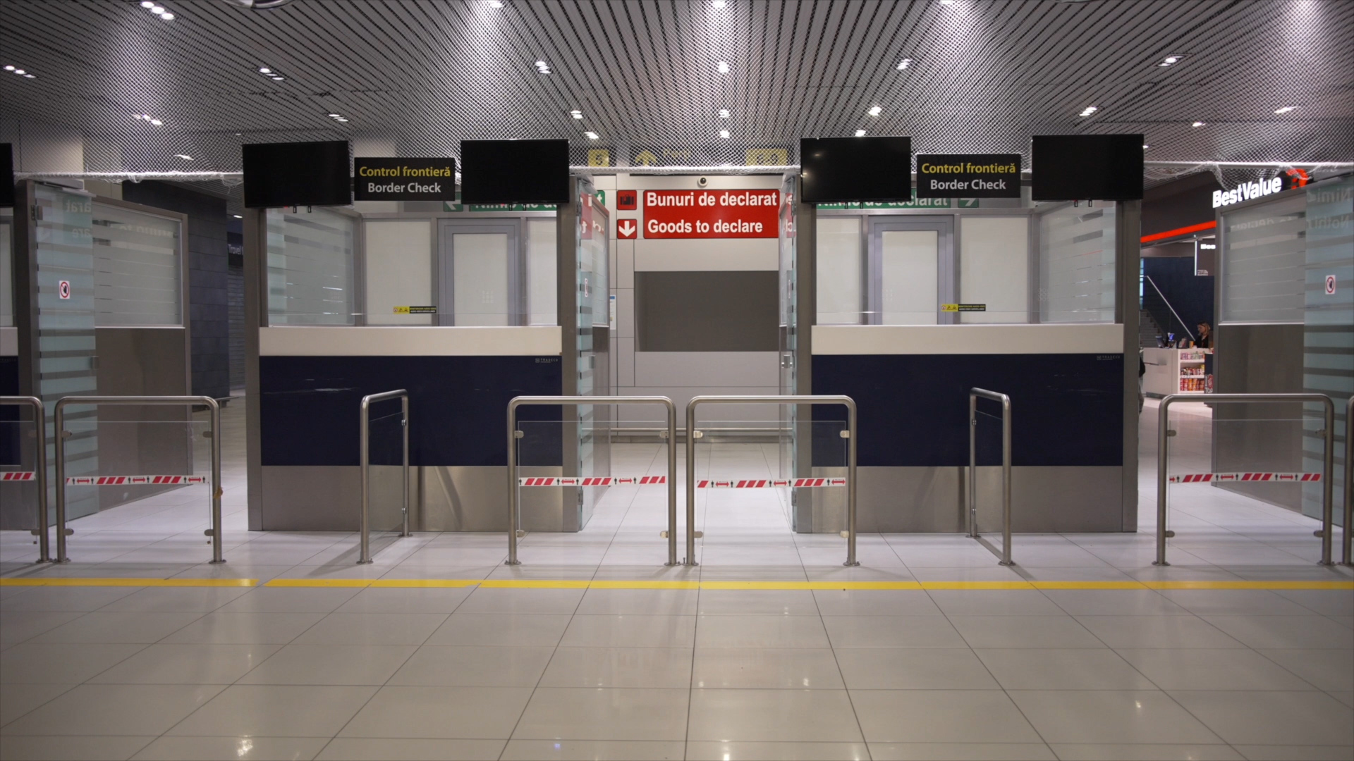 Part of the departure terminal at Romania's main Bucharest airport was built 11 years ago in preparation for the country entering the Schengen zone./CGTN.