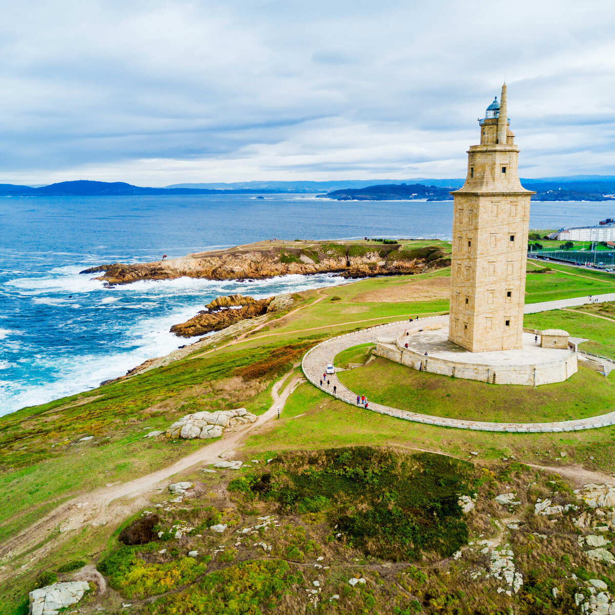 Tower Of Hercules, An Old Roman Lighthouse In A Coruna, Galicia, Spain, Southern Europe