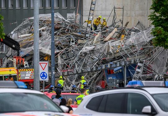 At least three dead as scaffolding collapses in Switzerland