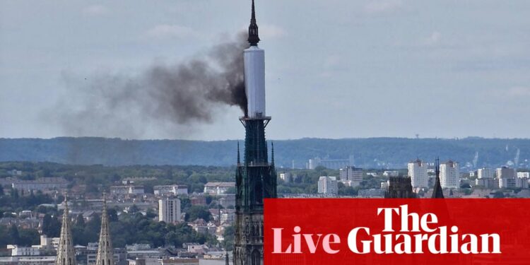 Emergency services contain fire in Rouen’s gothic cathedral – as it happened | Europe