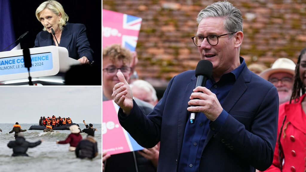 Rishi Sunak warns Britain will be a ‘soft touch’ magnet for illegal migration under ‘socialist’ Keir Starmer as hard right movement sweeps across France and Europe
