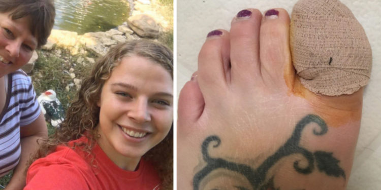 US mum rushed to urgent care after pedicure leads to nasty toe infection